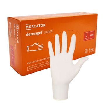 Lateks rukavice L Dermagel premazane 100 kom