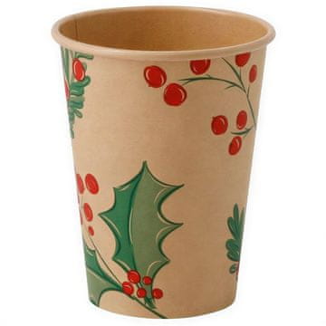 BH Čaša od kraft papira, disperzija, "Božićna" 350 ml, promjer 90 mm 50 kom.