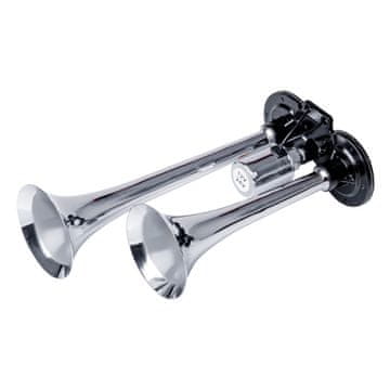 AMIO Truba, zvučni signal, dvostruka fanfara, krom, 12V, 24V, -03617