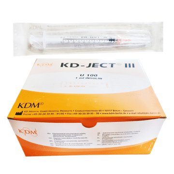 DM Inzulinska šprica s zamjenjivom iglom 1ml U-100 G29 (0,33X12) KD-JECT III 100 kom