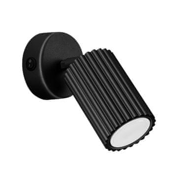 Sollux Zidna karbonska lampa 1 GU10 crna ALU SL.1579