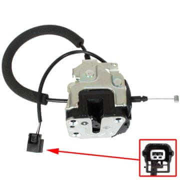 Renault Master III 2010- centralno zaključavanje s sajlom DONJI DIO STRAŽNJIH desnih vrata