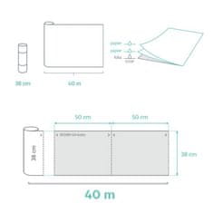 BE Higijenski uložak na roli 38cm x 50cm ljubičasti s folijom 54g MedixPro 80kom