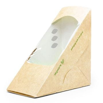 Papirnato pakiranje za sendviče 12,5 x 12,5 x 6,5 cm 50 kom.