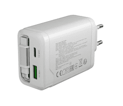 Canyon Punjač OnCharge 65RC, 65W GaN, ugrađeni USB-C kabel + USB-A/C, bijela (CNS-CURC65ACW)