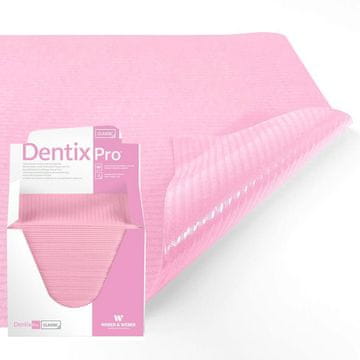 BE Zubne maramice 33cm x 48cm ružičaste folije 54g DentixPro 80 kom