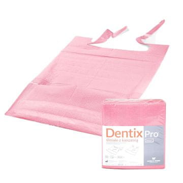BE Zubni podbradak s džepom 39cm x 48cm ružičaste folije 54g DentixPro 50kom