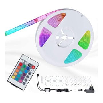 BRILONER RGB LED traka s daljinskim upravljačem IP44 za vanjsku upotrebu 18W prigušivač mijenja boju 5m