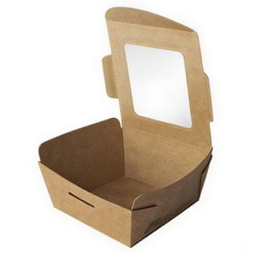 Papstar Papirnata posuda s prozorčićem PLA "pure" 350ml 4,5 x 9 x 9 cm 40 kom.