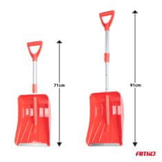 AMIO Produžna lopata za snijeg s aluminijskom oštricom 71-91 cm -04151