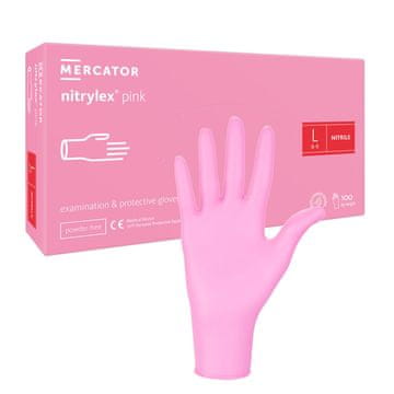 Nitrilne rukavice L roze Nitrylex roze 100 komada