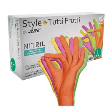 AMPri Nitrilne rukavice L boje Style Tutti Frutti 96 kom