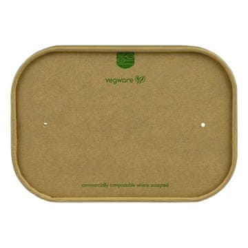Papirnati poklopci za pravokutne posude Vegware 25 kom.