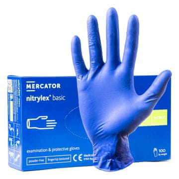 AMIO Mercator Nitrylex Basic plave nitrilne rukavice veličina S 100 kom.