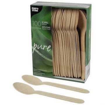 Papstar Drvene žlice 15,7 cm čiste 100 kom.