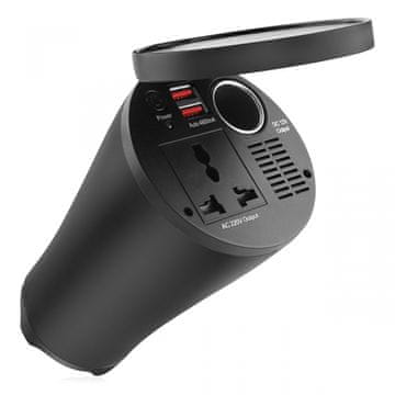 AMIO Pretvarač napona u obliku čaše 12V/230V 150W/300W 2xUSB PI02 -02469