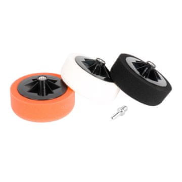 AMIO Set spužvi za poliranje 3x150 mm spužve za poliranje + M14 adapter -03703