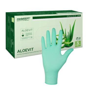 medaSEPT Nitrilne rukavice S zelene s alojom Aloevit 100 kom.