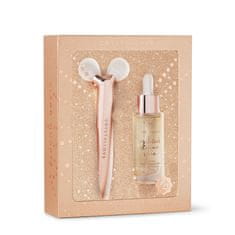 CRYSTALLOVE Clear quartz 3D set za lifting i oblikovanje - masažer za lifting i serum - ograničeno izdanje