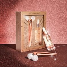 CRYSTALLOVE Clear quartz 3D set za lifting i oblikovanje - masažer za lifting i serum - ograničeno izdanje