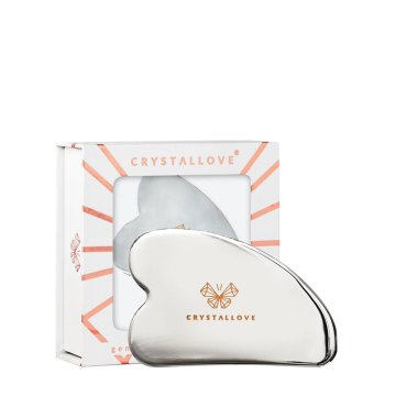 CRYSTALLOVE Cryo Ice Gua Sha - Ploča za masažu lica Gua Sha od nehrđajućeg čelika