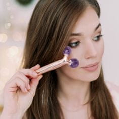 CRYSTALLOVE Amethyst 3D set za lifting i oblikovanje - masažer za lifting i serum - ograničeno izdanje