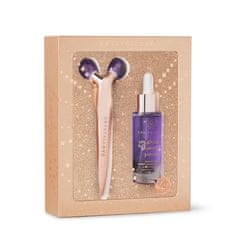 CRYSTALLOVE Amethyst 3D set za lifting i oblikovanje - masažer za lifting i serum - ograničeno izdanje
