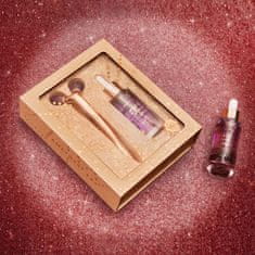 CRYSTALLOVE Amethyst 3D set za lifting i oblikovanje - masažer za lifting i serum - ograničeno izdanje