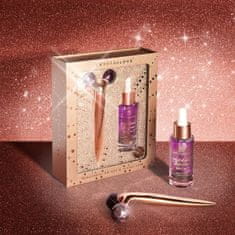 CRYSTALLOVE Amethyst 3D set za lifting i oblikovanje - masažer za lifting i serum - ograničeno izdanje