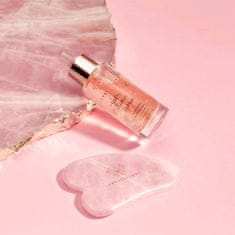 CRYSTALLOVE Set s kristaliziranim ružičastim kvarcom - serum za lice od ružičastog kvarca i masažna ploča gua sha
