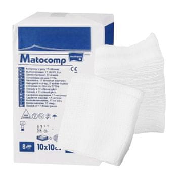 Matopat Nesterilni kompresor 10x10 od gaze, 12 slojeva, 13 niti, Matocomp, 100 kom., kutija
