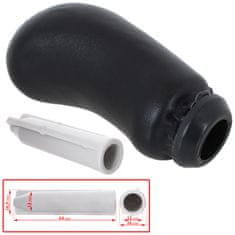 Dacia Duster I ručica mjenjača 5 brzina CRNA KOŽA + KROM + adapter / adapter za ručicu mjenjača SET od 2 komada