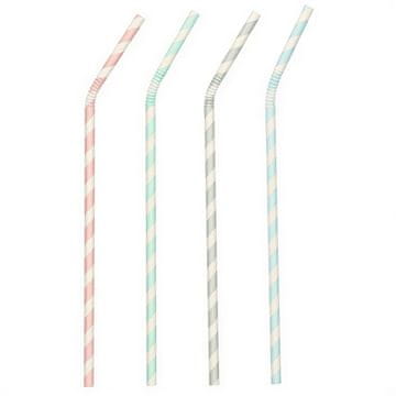 Papstar Fleksibilne pastelne papirnate slamke 6/220 mm 100 kom