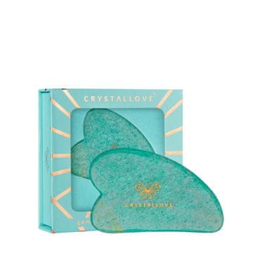CRYSTALLOVE Amazonit Gua Sha ploča za masažu lica - ograničeno izdanje