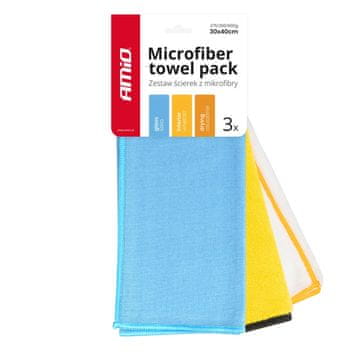 AMIO Set krpa od mikrovlakana 30x40cm 275/300/600g 3 kom -03750
