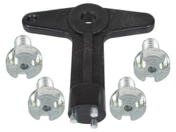 Opel Agila A Astra F G Classic Calibra Corsa B C Kadett E Omega A B Senator B Tigra A Vectra A B Zafira Ključ + 4 vijka za ratkape SET KRATKA VERZIJA 18 MM