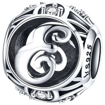 Charms za pandoru, privjesak slovo e, srebro 925