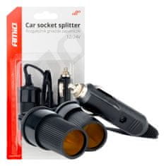 AMIO Razdjelnik za upaljač za automobil 12V 24V -03801