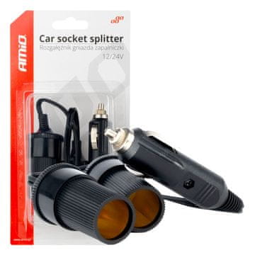 AMIO Razdjelnik za upaljač za automobil 12V 24V -03801