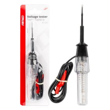 AMIO Automobilski tester napona s krokodil stezaljkama 6-12V -04272