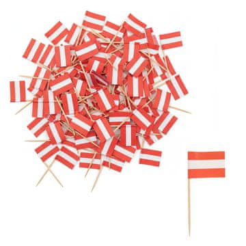 Papstar Čačkalice za bankete s austrijskom zastavom 8 cm 200 kom.