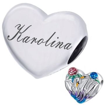 Charms za Pandora srce privjesak charms graviranje srebro 925