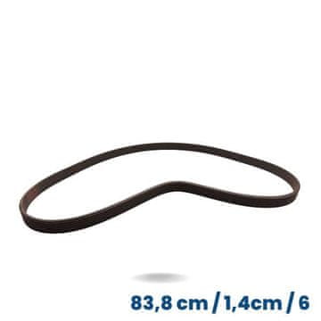 AXZ s.r.o. Crni remen za balansiranje širine 83,8 cm / 1,4 cm (6 izbočina, 5 žljebova)