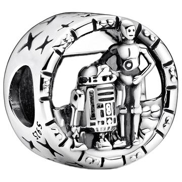 Charms za pandora, privjesak charms Star Wars R2D2 i C3PO, charms
