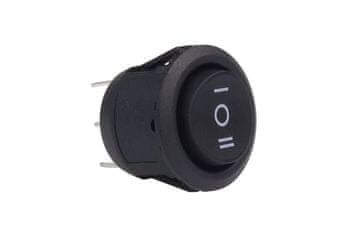 AMIO Prekidač crni okrugli 12V 230V BU03 -03614