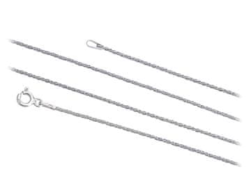 Seijou Dugi srebrni uvijeni pleteni lančić s repom lisice 1,1 mm, ukrasni, 60 cm