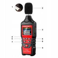 Habotest DECIBELMETAR SONOMETER MJERAČ BUKE A/C FILTER USB 30-130 dB 125ms GRAFIKON