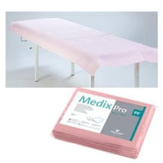 BE Jednokratna plahta 77cm x 210cm ružičasta folija 54g MedixPro 5 kom