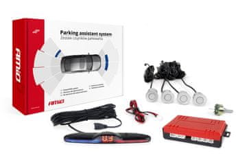 AMIO Komplet parkirnih senzora, senzori za vožnju unatrag MAX LED, 4 srebrna senzora -02288