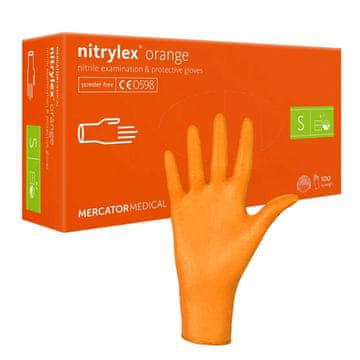 Nitrylex narančaste nitrilne rukavice S 100 komada